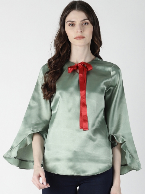 

AARA Women Green Solid Top