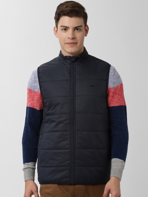 

Peter England Casuals Men Navy Blue Solid Puffer Jacket