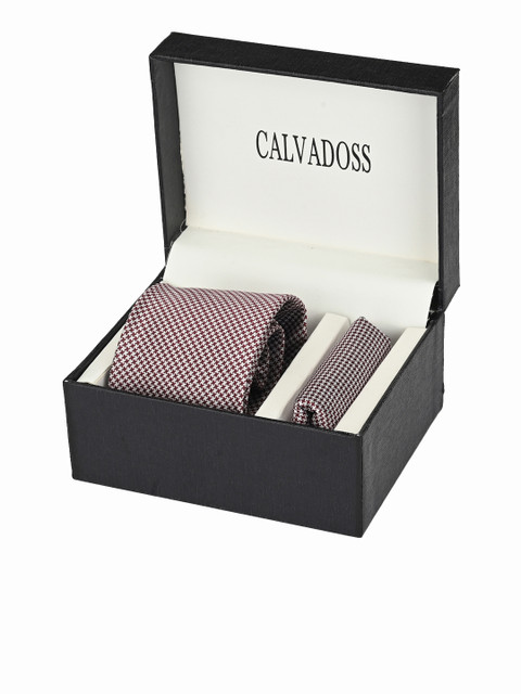 

Calvadoss Men Brown Patterned Accessory Gift Set