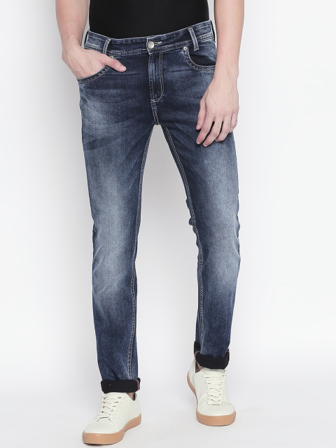 

Mufti Men Blue Regular Fit Mid-Rise Clean Look Stretchable Jeans