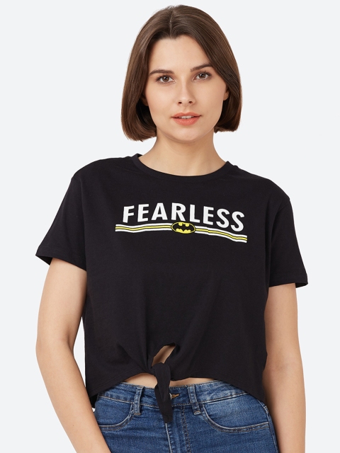 

Free Authority Women Black Batman Printed T-shirt