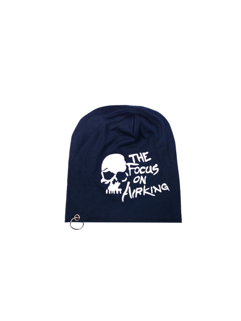 

NOISE Unisex Navy Blue & White Printed Beanie