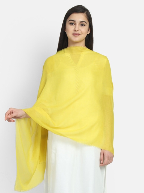 

Anekaant Women Yellow Solid Stole