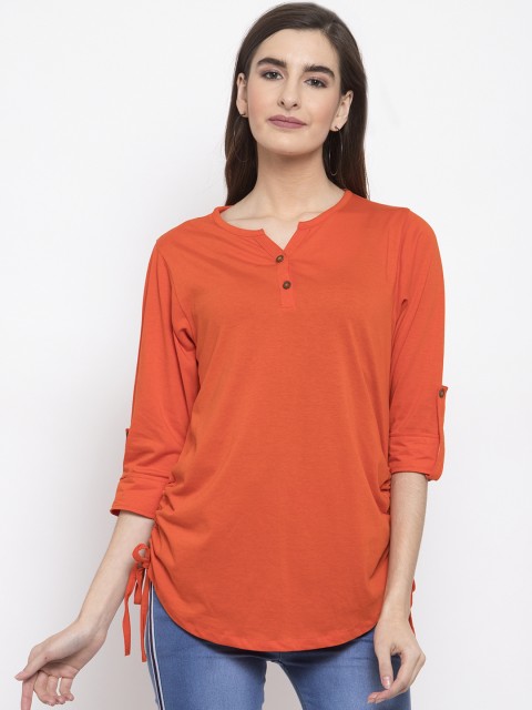 

Kalt Women Orange Solid Top