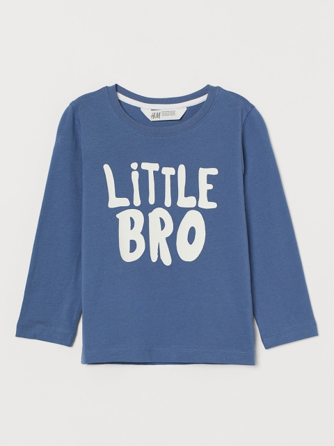 

H&M Girls Blue Printed Sibling Top