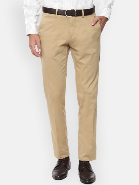 

Van Heusen Men Beige Slim Fit Solid Formal Trousers