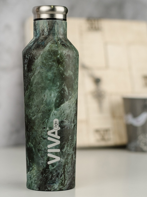 

VIVA h2o Green Textured Stainless Steel Vaccum Insulated Water Bottle 500 ml