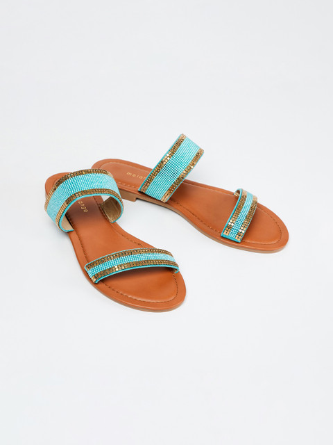 

Melange by Lifestyle Women Green Solid Open Toe Flats