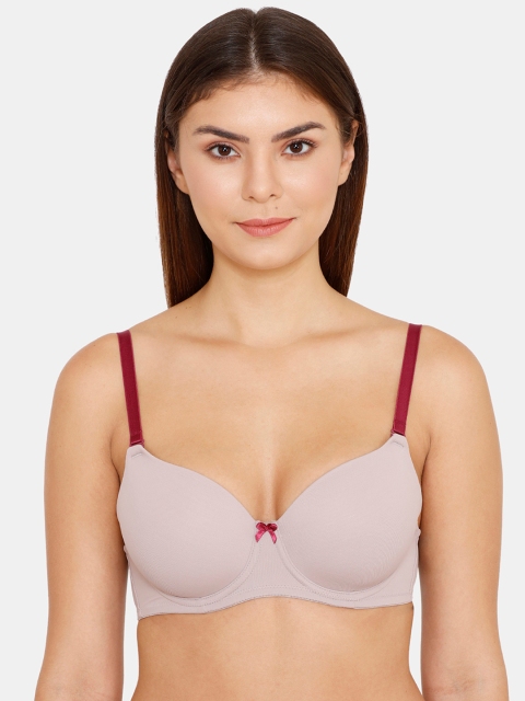 

Zivame Lavender Solid Underwired Lightly Padded T-shirt Bra