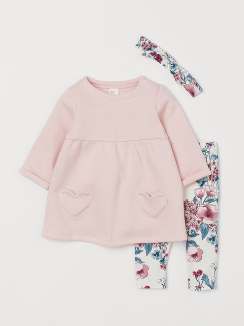 

H&M Girls Pink & White 3-Piece Set