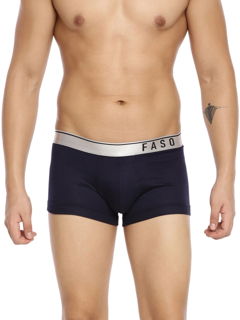 

FASO Men Navy Blue Solid Pure Organic Cotton Trunk FS 3005