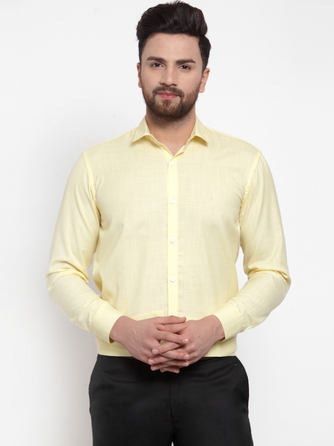 

JAINISH Men Yellow Regular Fit Solid Formal Shirt