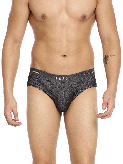 FASO Men Black Self-Design Hipster FS 3009