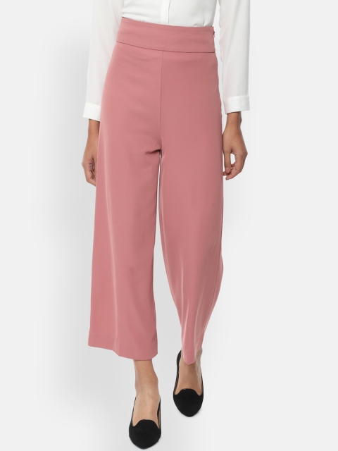 

Van Heusen Woman Women Pink Regular Fit Solid Parallel Trousers