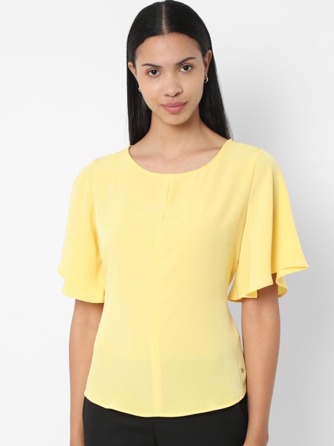 

Allen Solly Woman Yellow Solid Top