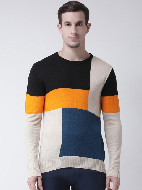 

Club York Men Multicoloured Colourblocked Pullover Sweater, Multi