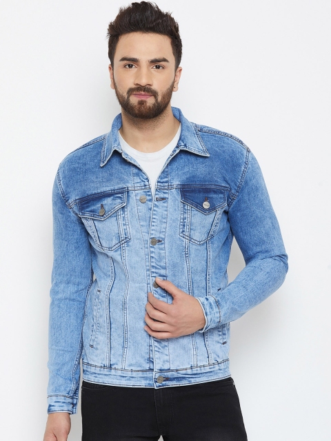 

KROSSSTITCH Men Blue Solid Denim Jacket