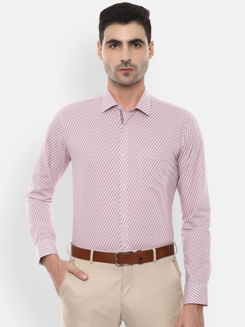 

Van Heusen Men Pink Printed Slim Fit Formal Shirt