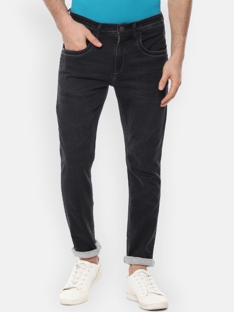 

V Dot Men Black Slim Fit Mid-Rise Clean Look Stretchable Jeans