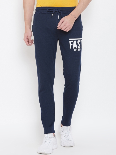 

Duke Men Navy Blue Solid Track Pants
