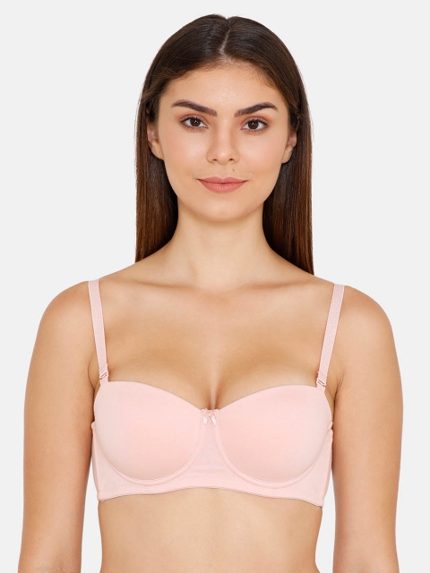 

Zivame Pink Solid Underwired Lightly Padded T-shirt Bra