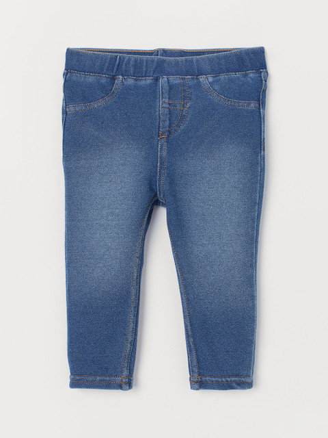 

H&M Girls Blue Solid Treggings