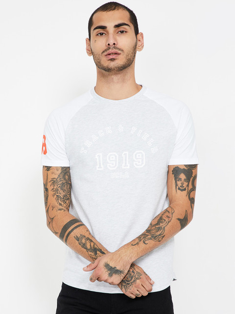 

UCLA Men Grey Printed Round Neck T-shirt