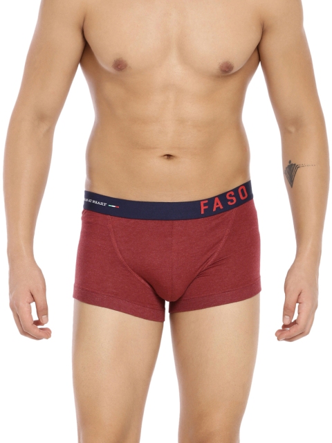 

FASO Men Red Solid Trunk FS 3005