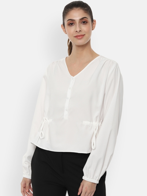 

Van Heusen Woman White Solid Top
