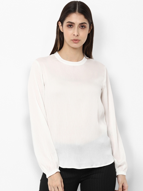 

Allen Solly Woman White Solid Top