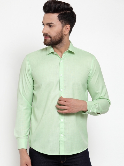 

JAINISH Men Green Regular Fit Solid Casual Shirt