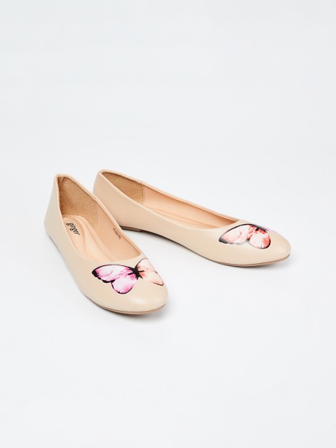 

Ginger by Lifestyle Women Beige Printed Ballerinas