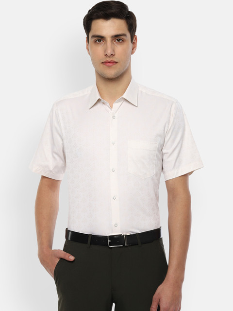 

Van Heusen Men Beige Regular Fit Printed Formal Shirt