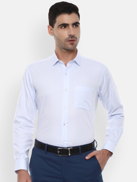 

Van Heusen Men Blue Printed Regular Fit Formal Shirt