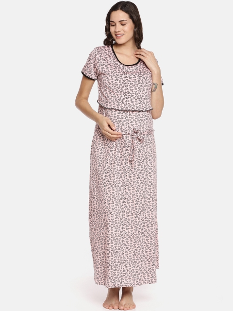 

GOLDSTROMS Pink & Black Printed Maternity Nightdress