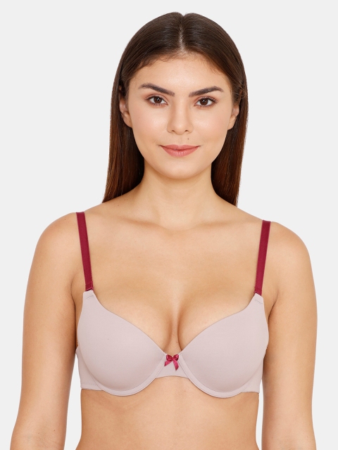 

Zivame Lavender Solid Underwired Lightly Padded Push-Up Bra
