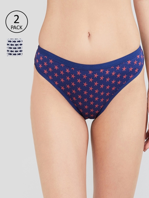 

max Women Pack Of 3 Printed Bikini Briefs NOOSSU20BK02, Red
