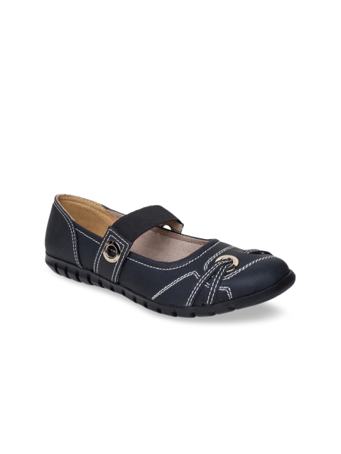 

VALIOSAA Women Black Solid Mary Janes