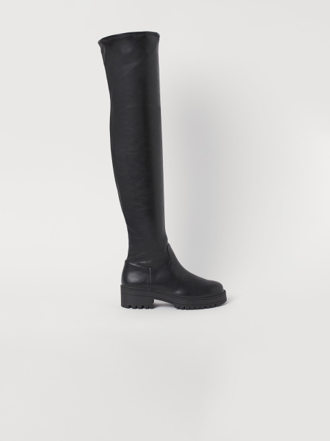 

H&M Women Black Thigh Boots