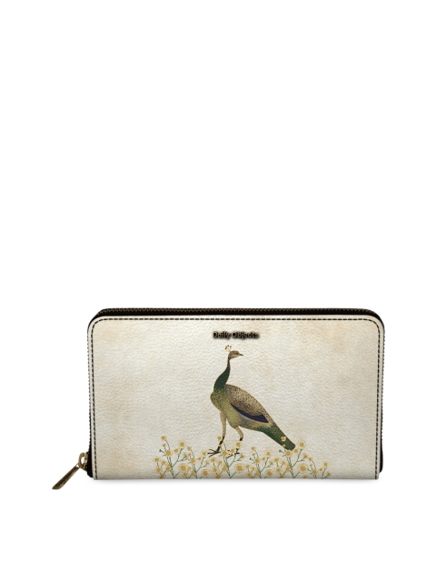 

DailyObjects Women Beige Printed Zip Around Wallet