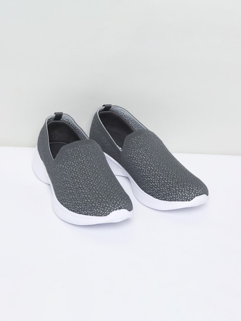

max Women Grey Slip-On Sneakers