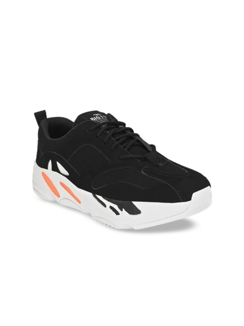 

Big Fox Men Black Mesh Running Shoes