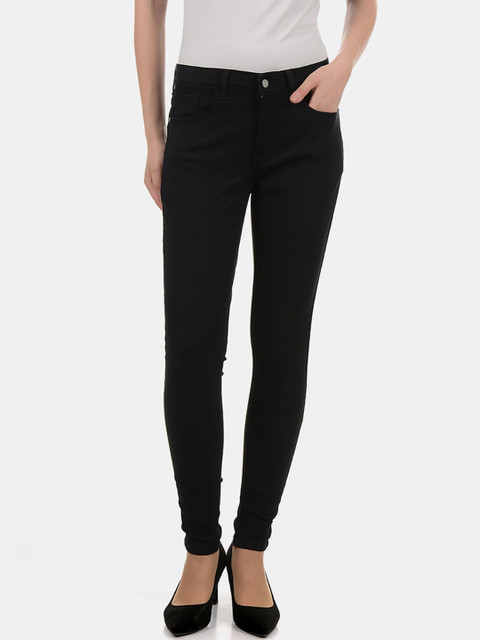

Carrera Women Black Skinny Fit Mid-Rise Clean Look Jeans