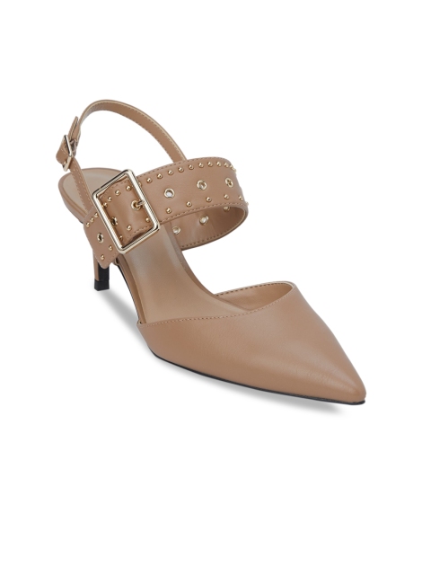 

CHARLES & KEITH Women Nude-Coloured Solid Stilettos