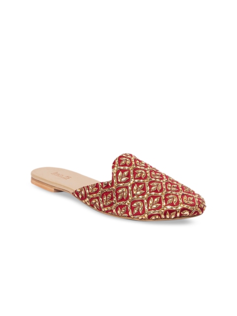 

Inc 5 Women Maroon Embellished Mules