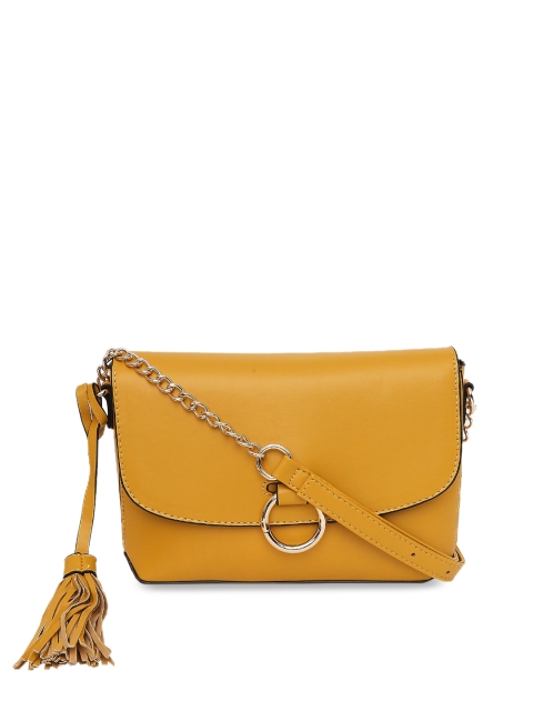 

Forever Glam by Pantaloons Mustard Yellow Solid Sling Bag