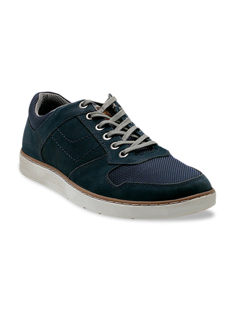 

KETHINI Men Green & Navy Blue Colourblocked Sneakers