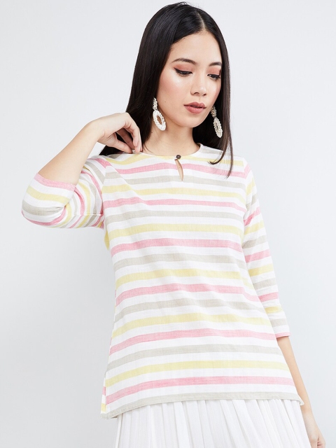 

max Women Multicoloured Candy Striped Top, Multi