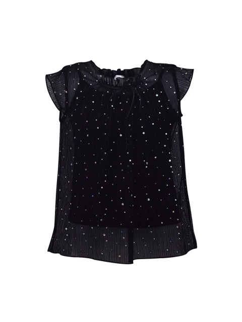 

Daffodils GIRLS WEAR Girls Black Embellished Top