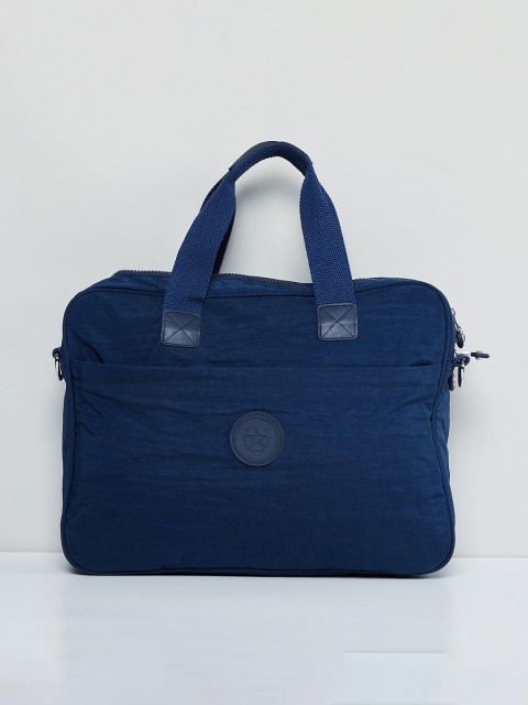 

max Women Blue Textured Laptop Bag